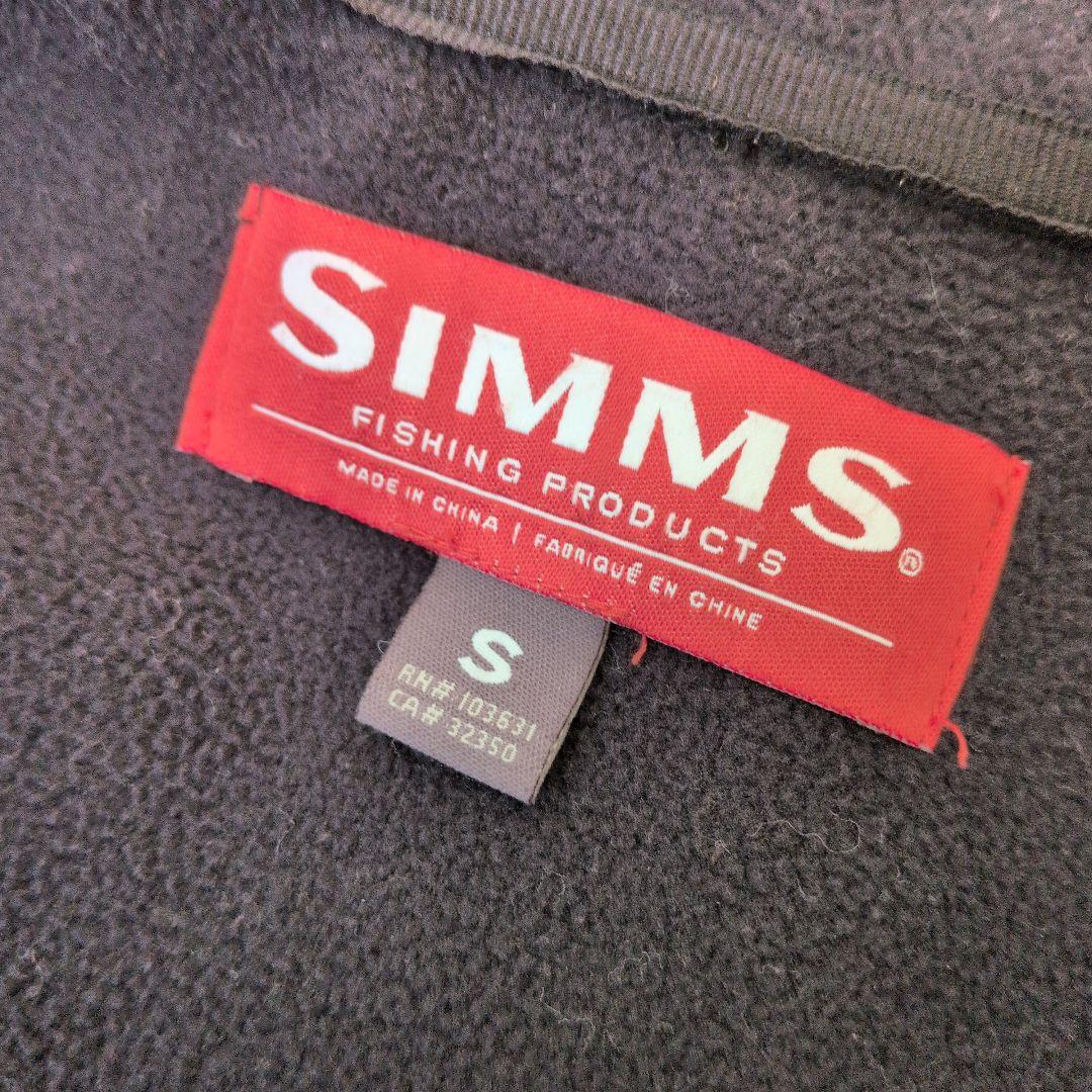 【美品】A9 SIMMS フリース フィッシングジャケット シムス ブラック黒
