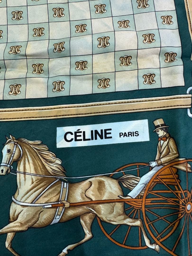 CELINE セリーヌ スカーフ 馬車 マカダム 大判スカーフ