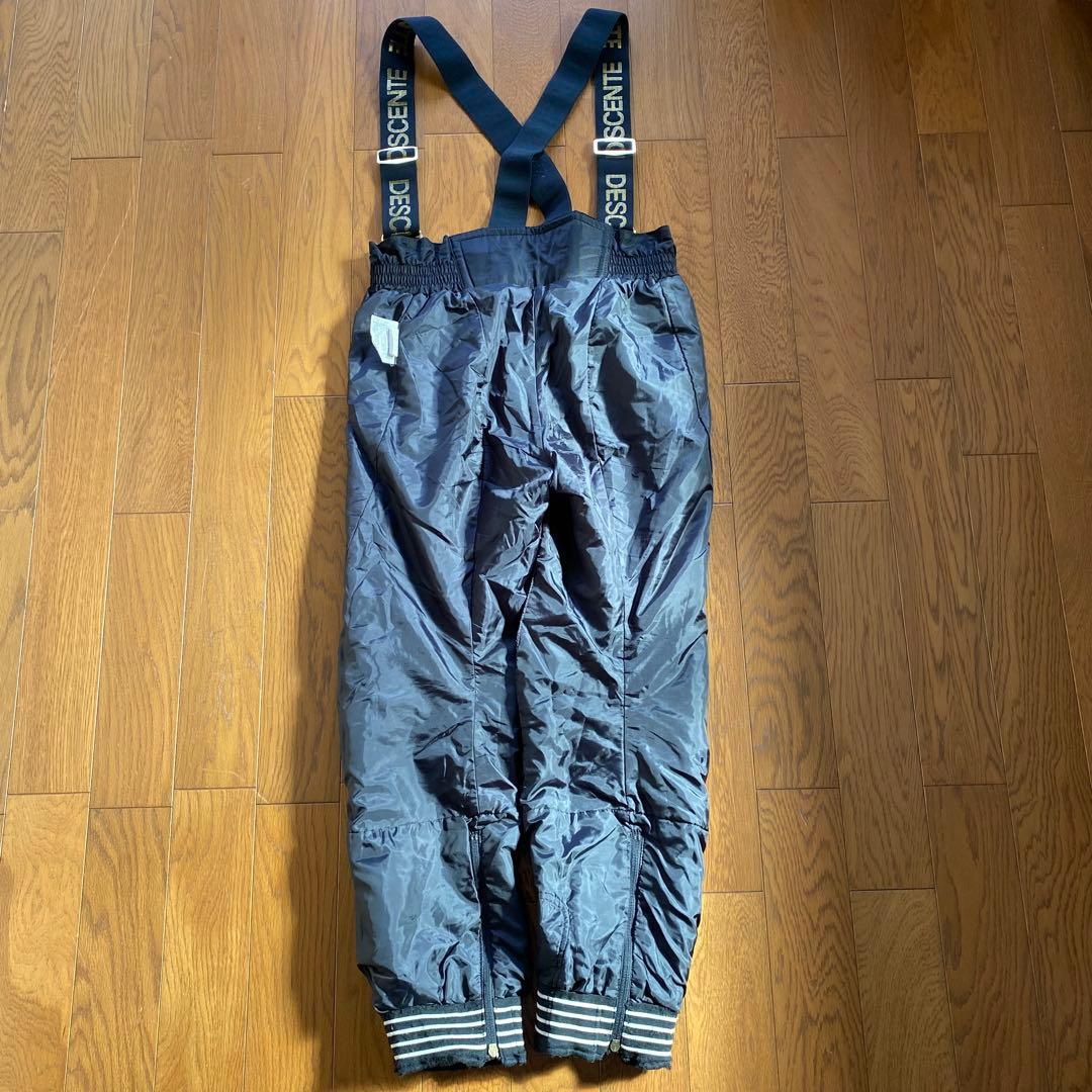 DESCENTE スキーウェアメンズ ブラック ビブパンツ サスペンダー