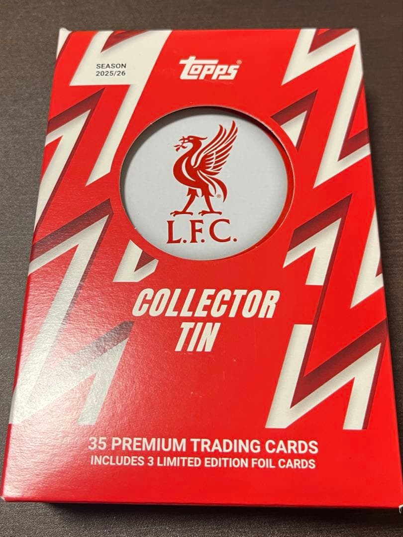 新品未開封　リバプール TOPPS LFC Collector Tin カード