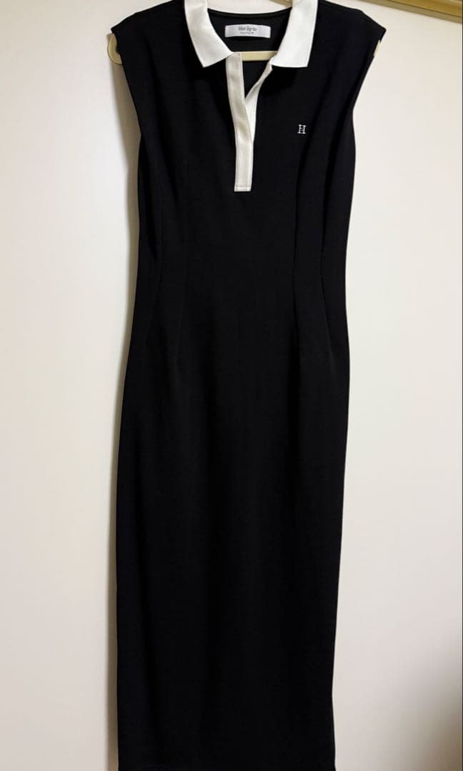 ワンピース herlipto French Sleeve Polo Long Dress