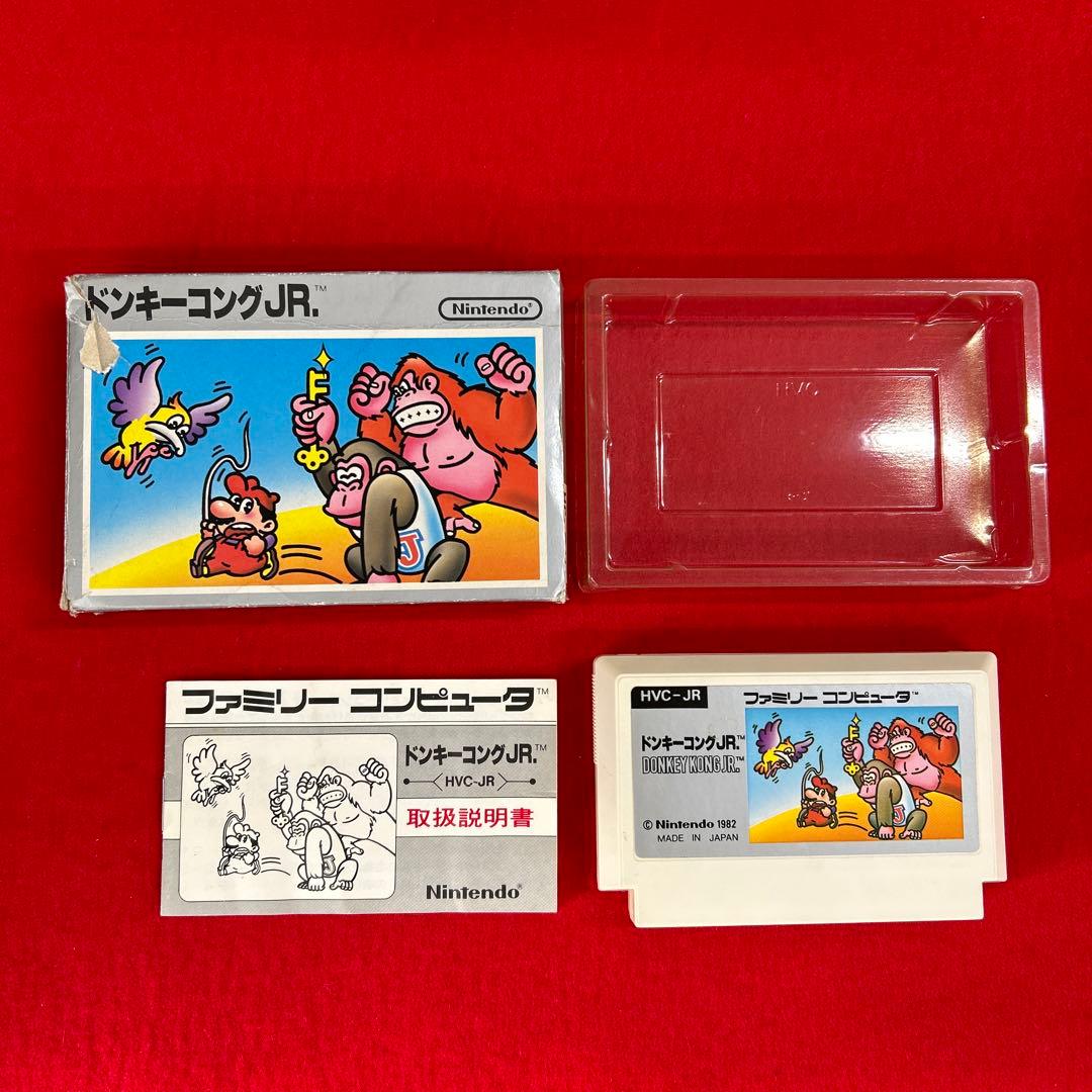 ファミコン　ドンキーコングJR HVC-JR 銀箱　ソフト　取説