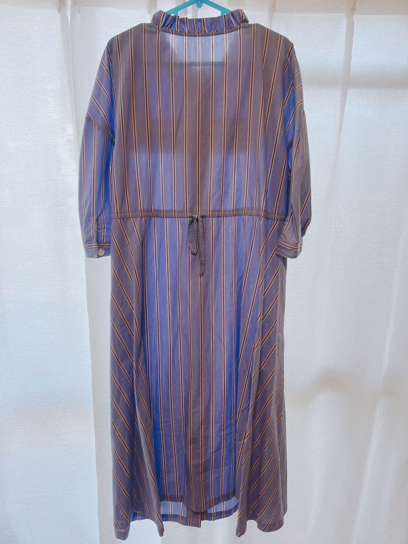 franche lippee【3L】ストライプ前開きワンピース