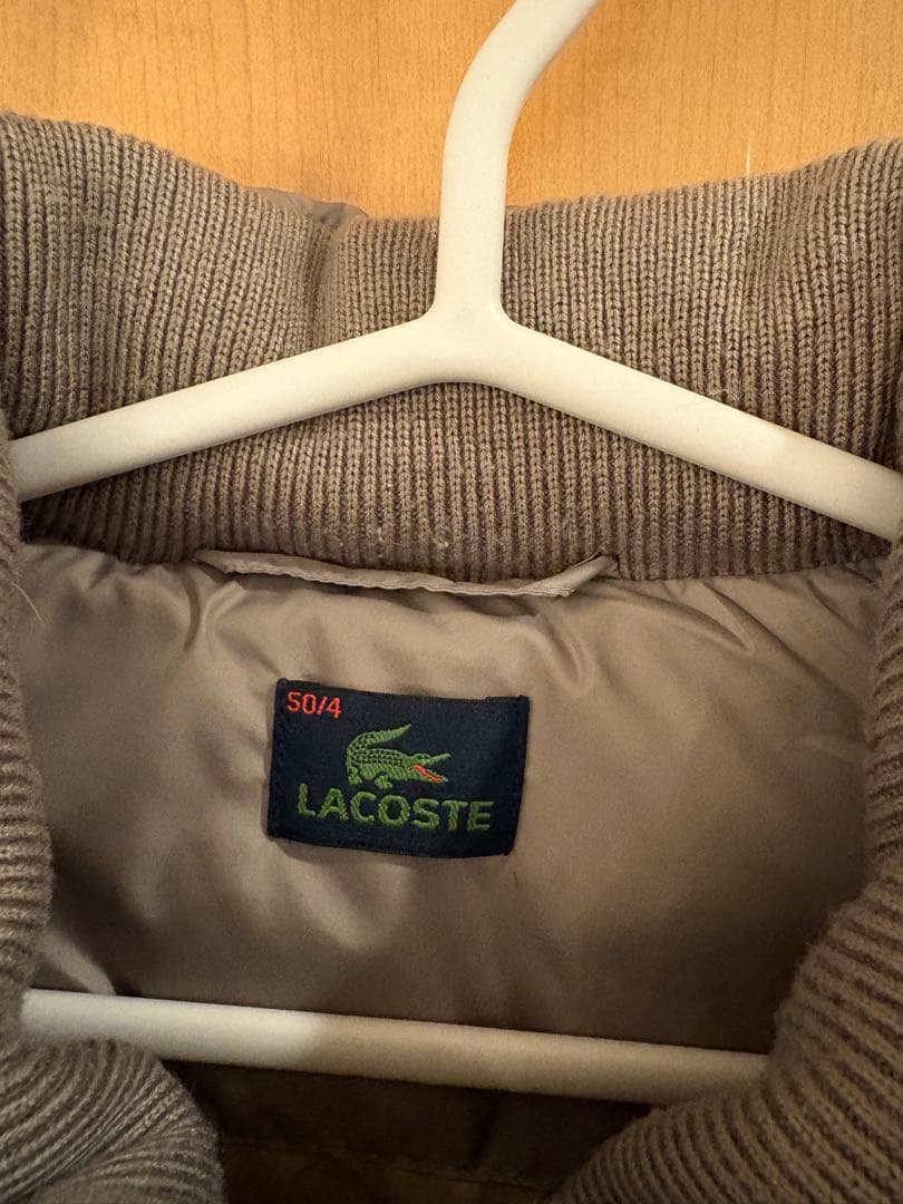 LACOSTE メンズベージュ ダウンベスト 50/4