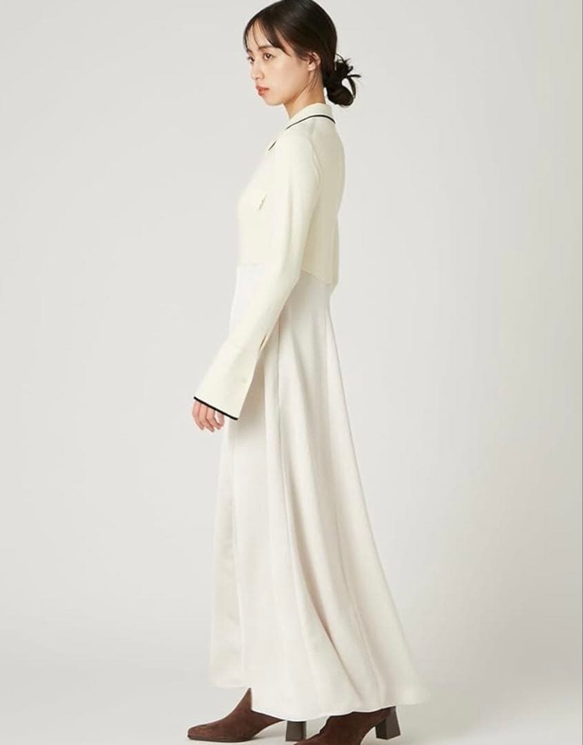 【限定価格】FRAY I.D♡オープンポロカラーニットワンピース
