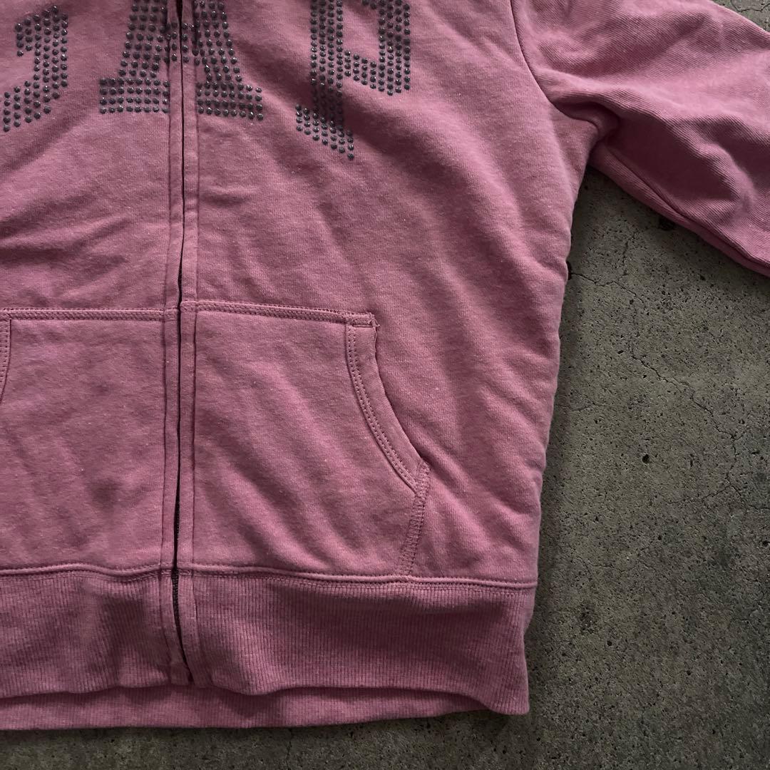 Gap ピンク　ジップパーカー　中ボア　ファー　y2k 平成ギャル　短丈