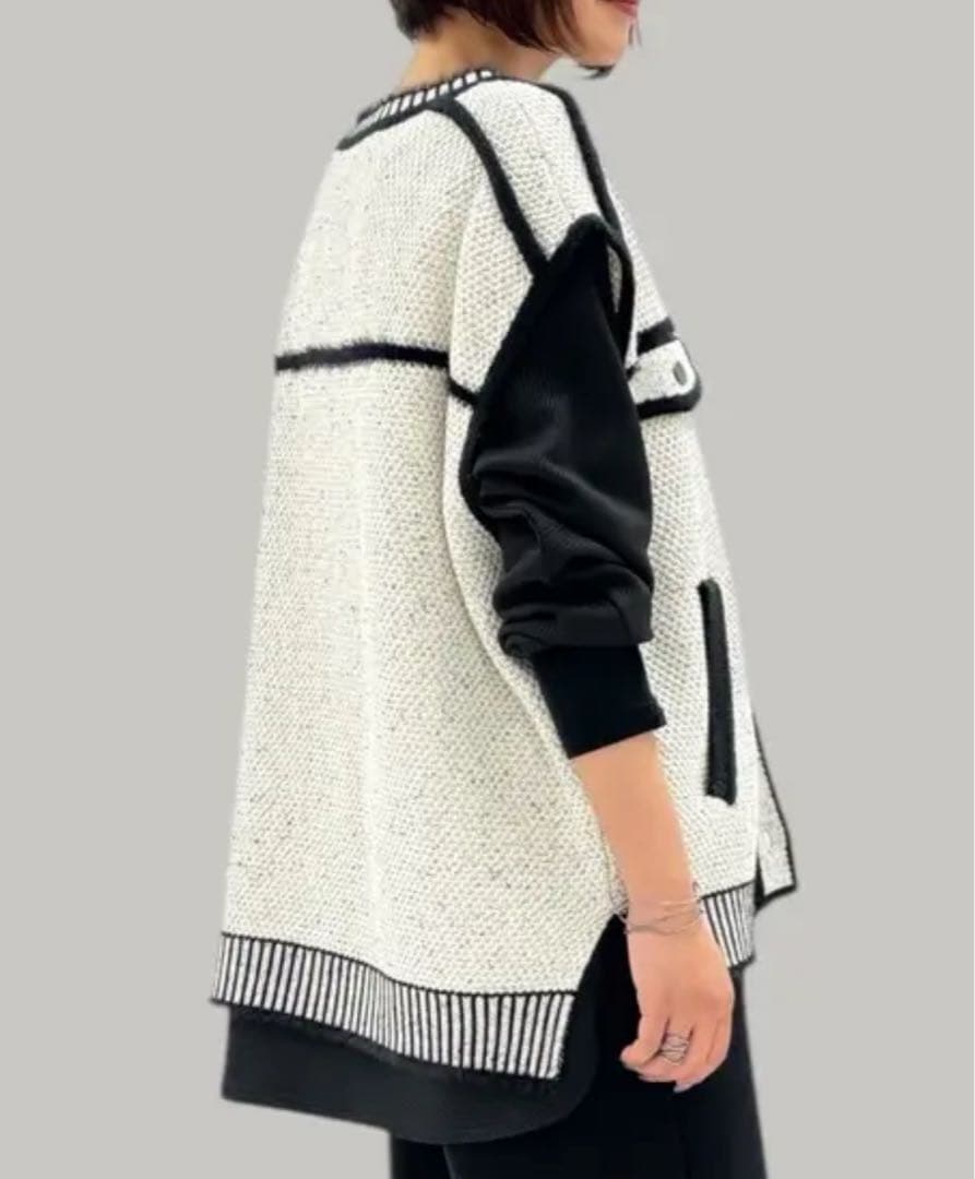 《美品》アヤン ayaneトロンプルイユニットベスト　白