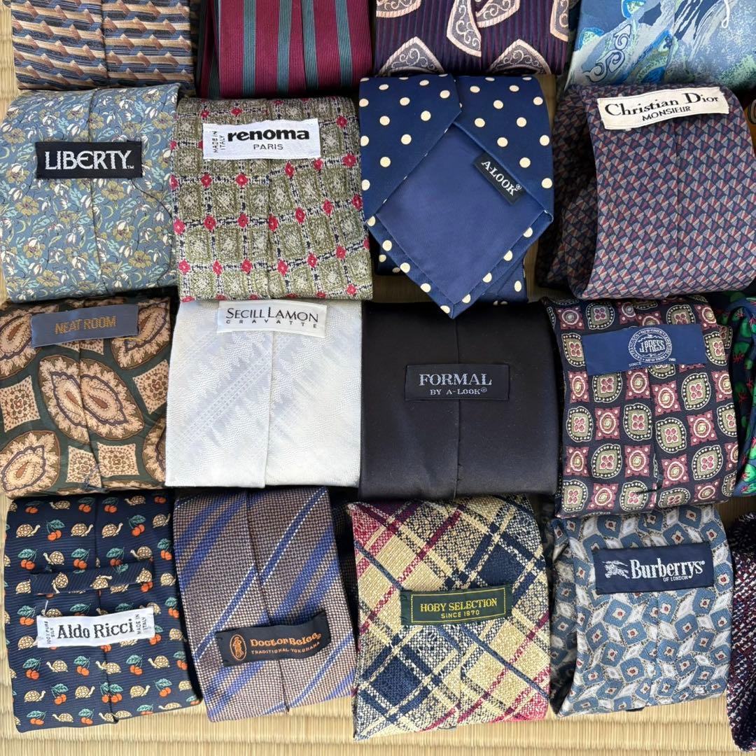 ハイブランドネクタイ 50本セット 全てシルク GUCCI エルメス まとめ売り