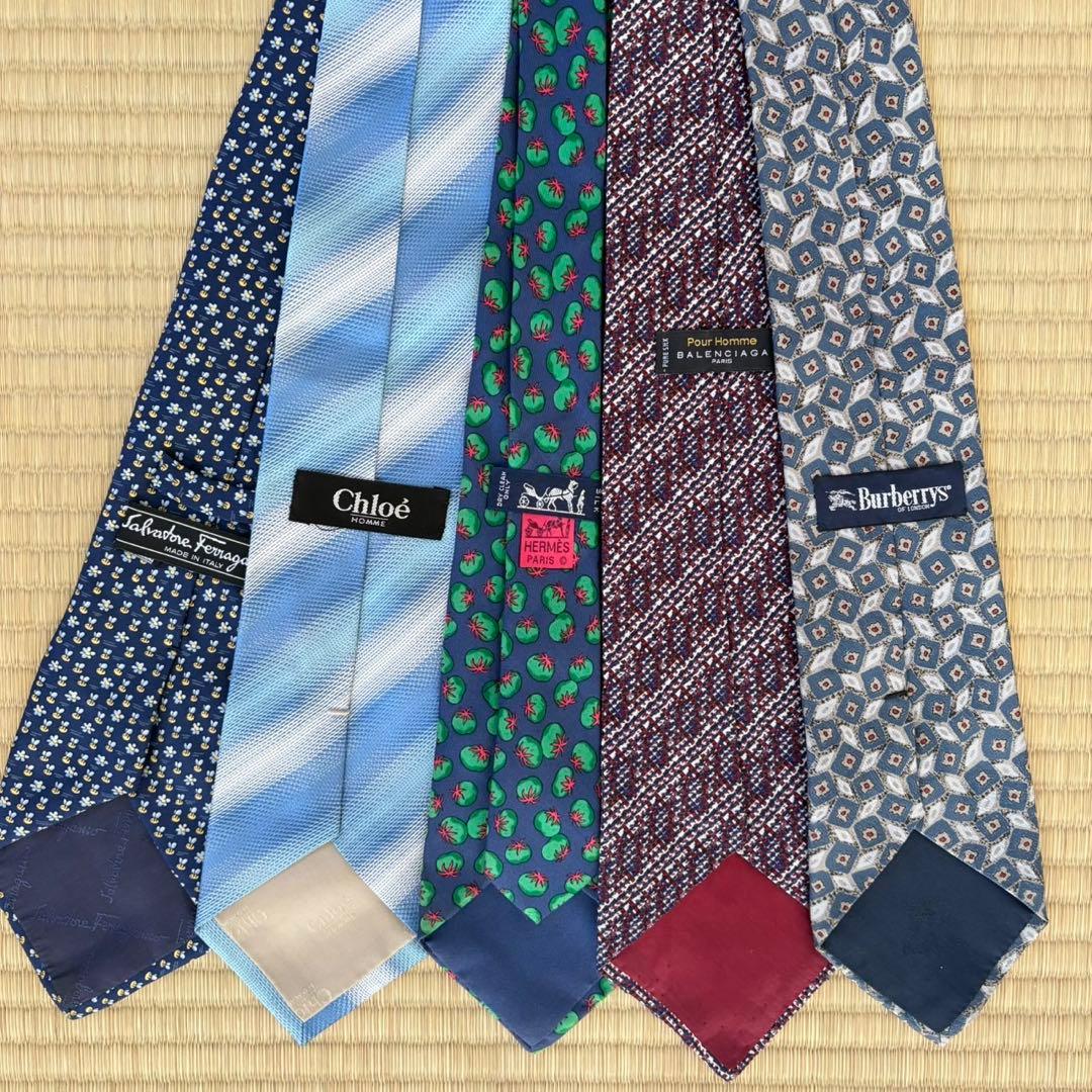 ハイブランドネクタイ 50本セット 全てシルク GUCCI エルメス まとめ売り