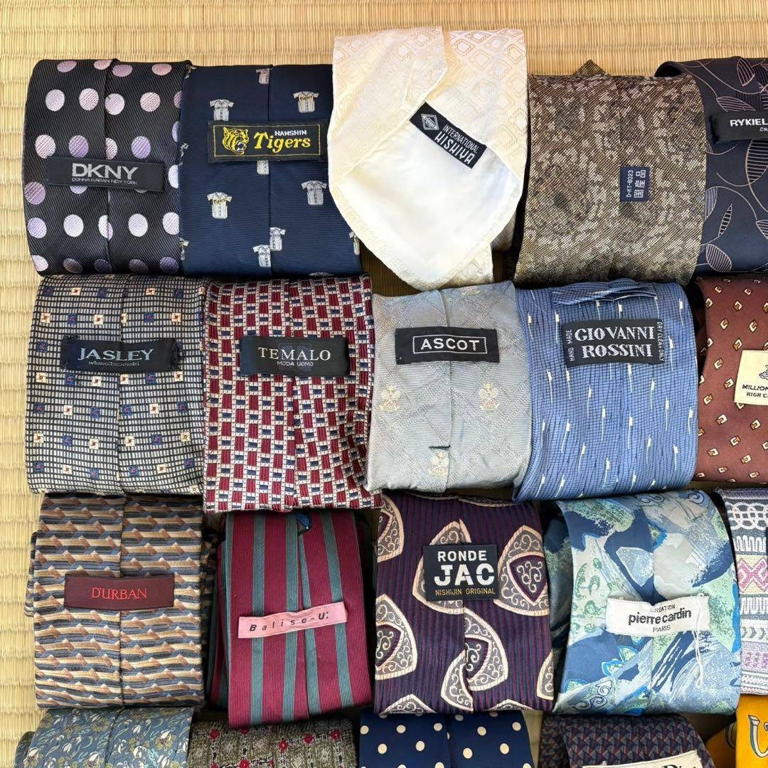 ハイブランドネクタイ 50本セット 全てシルク GUCCI エルメス まとめ売り