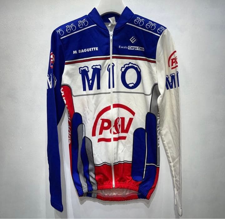B01253 イタリア製 サイクルジャージ 長袖 サイクリングジャージ　P&V