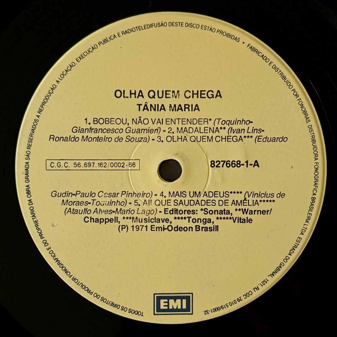 Tania Maria Olha Quem Chega ブラジル盤