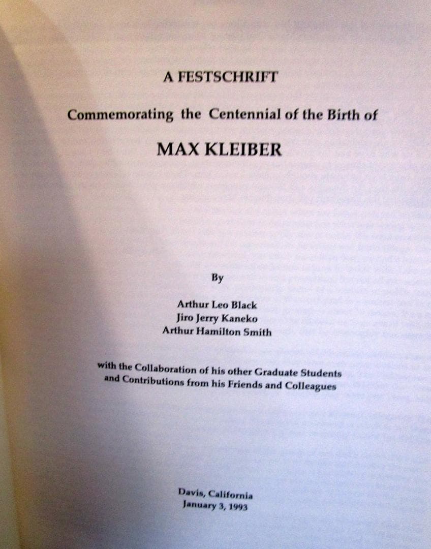 MAX KLEIBER　　A Festschrift Commemorating