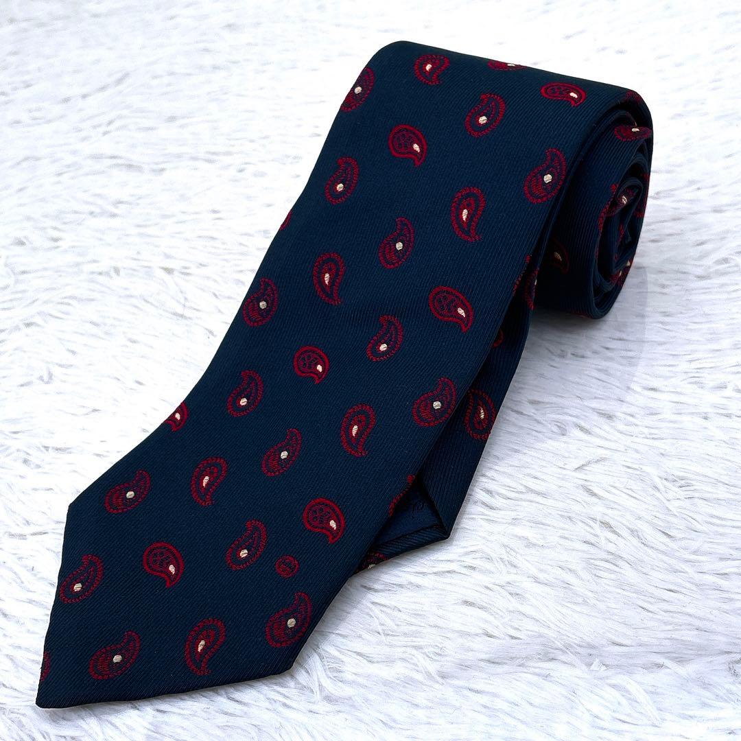 【美品】GUCCIグッチ /シルクネクタイ/ペイズリー柄/フォーマル/ビジネス