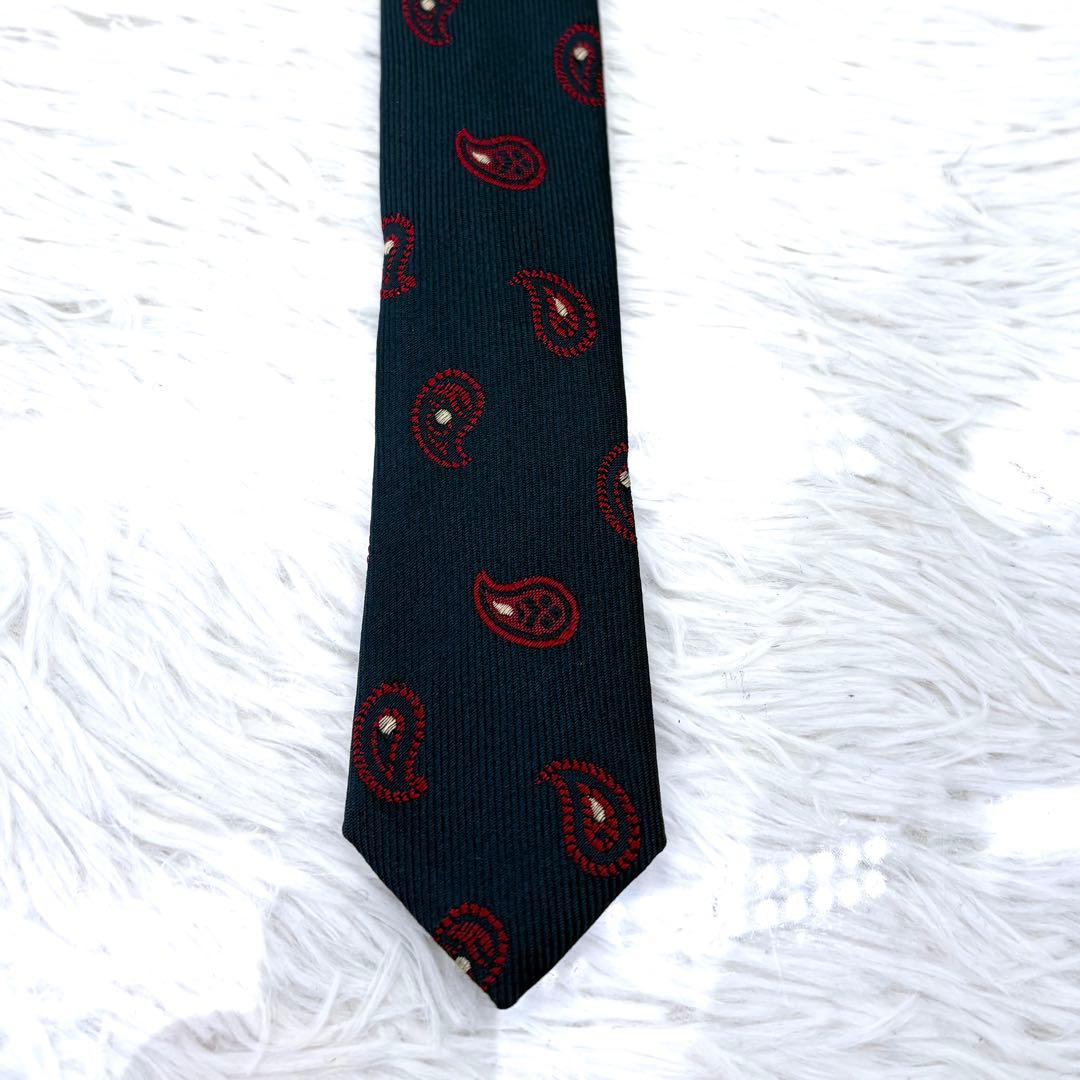【美品】GUCCIグッチ /シルクネクタイ/ペイズリー柄/フォーマル/ビジネス