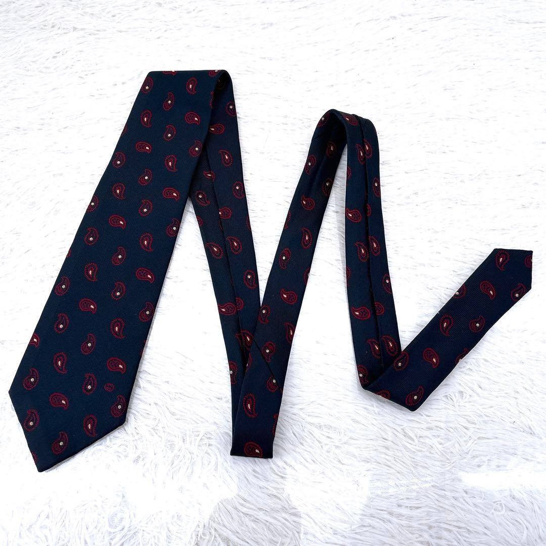 【美品】GUCCIグッチ /シルクネクタイ/ペイズリー柄/フォーマル/ビジネス