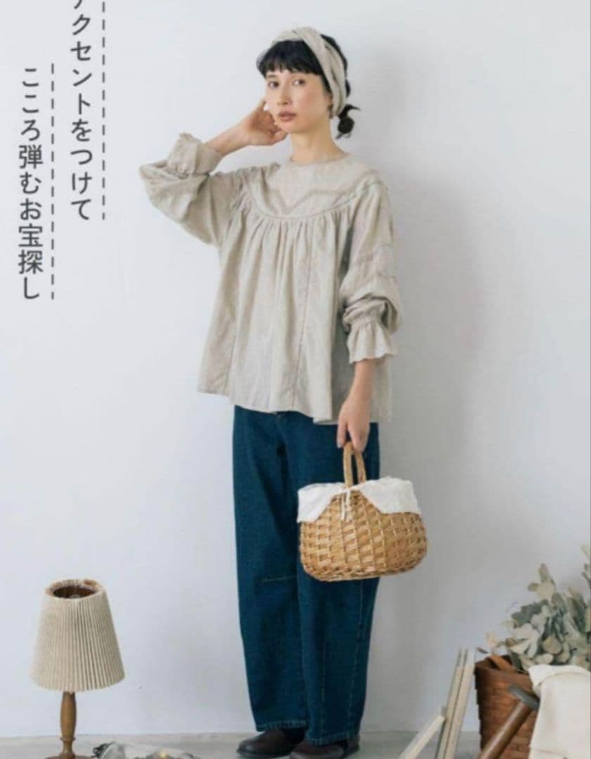 （新品）kazumi × Samansa Mos2　ストール付きレースブラウス
