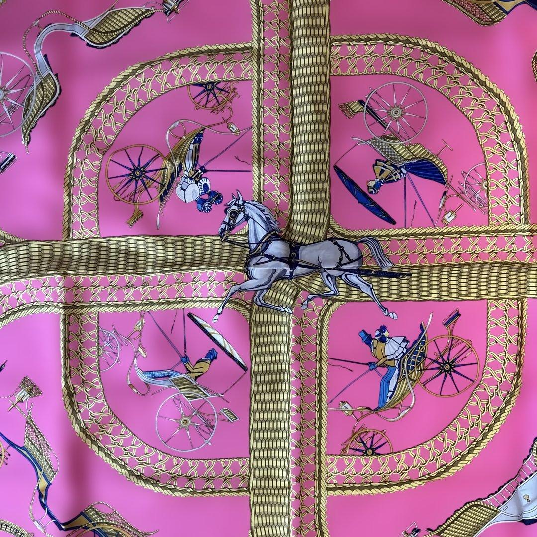 HERMES カレ 90 VOITURES PANIERS エルメス スカーフ