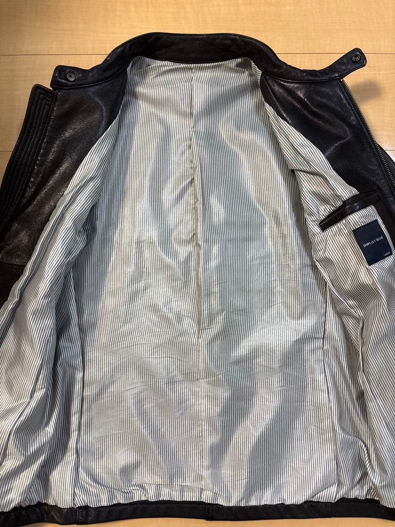 SHIPSシングルライダースジャケット