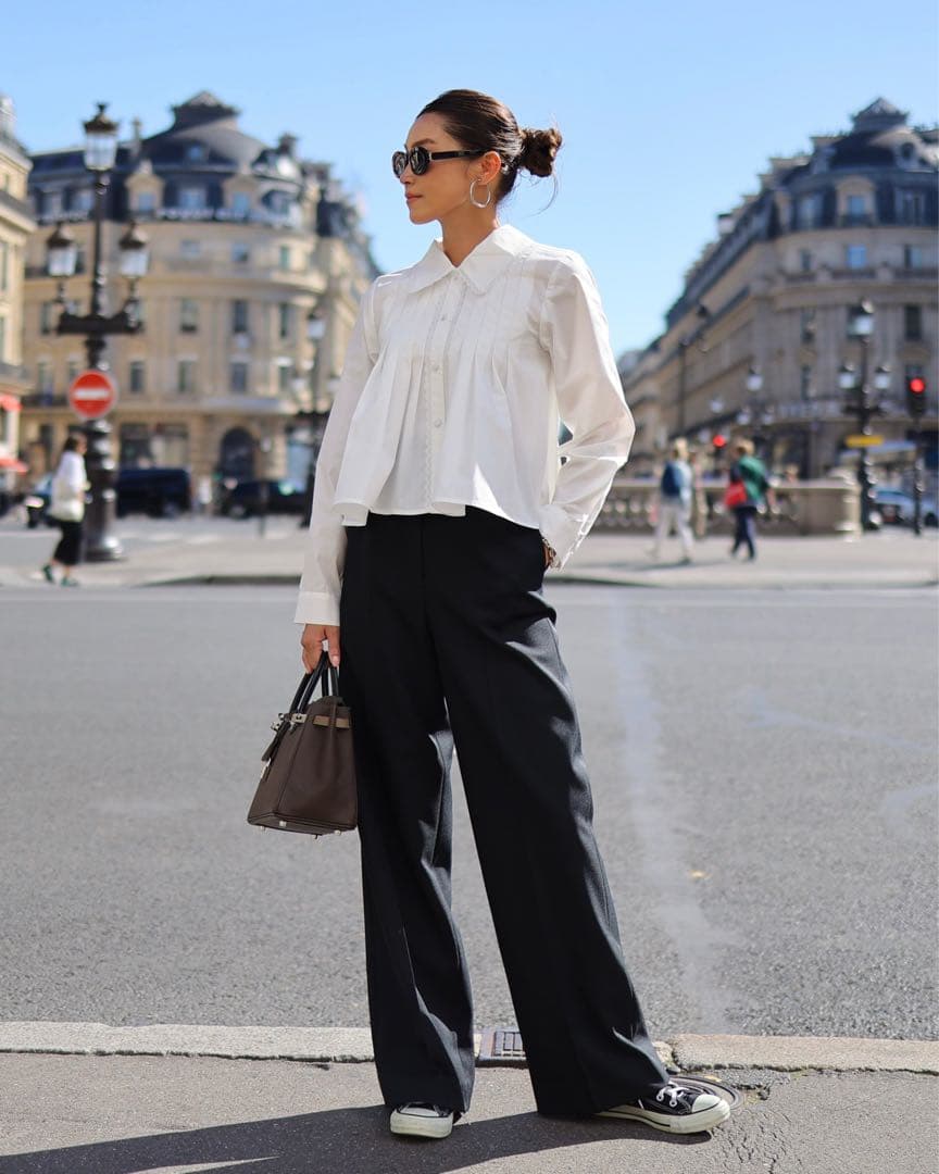 gypsohila Tuck Long Sleeve Blouse ブラウス