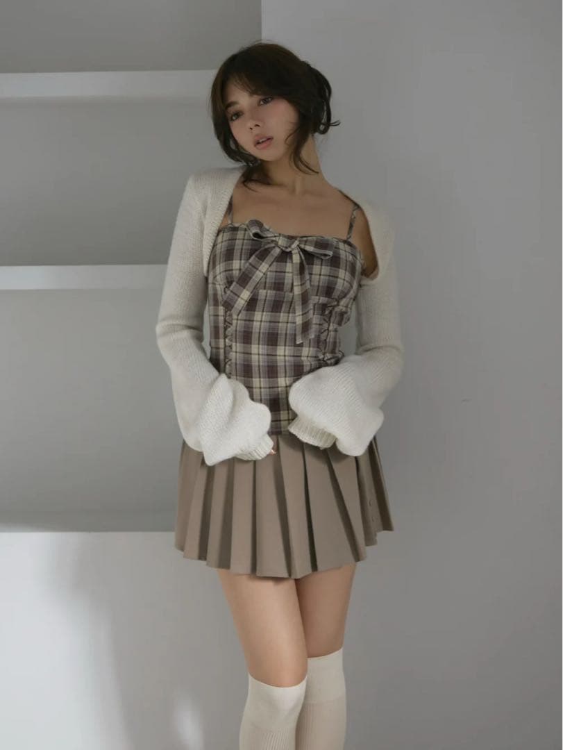 Tyla ribbon set tops brown andmary 正規品