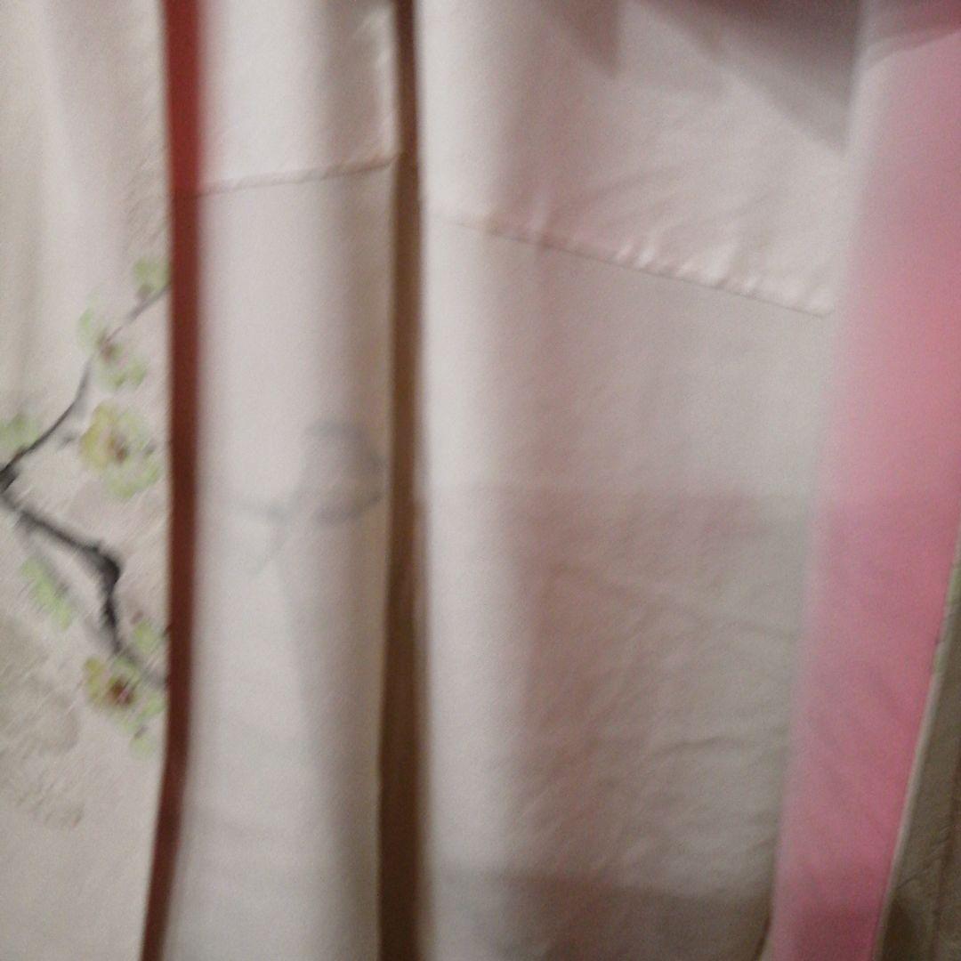 正絹合わせ広衿着物梅の花