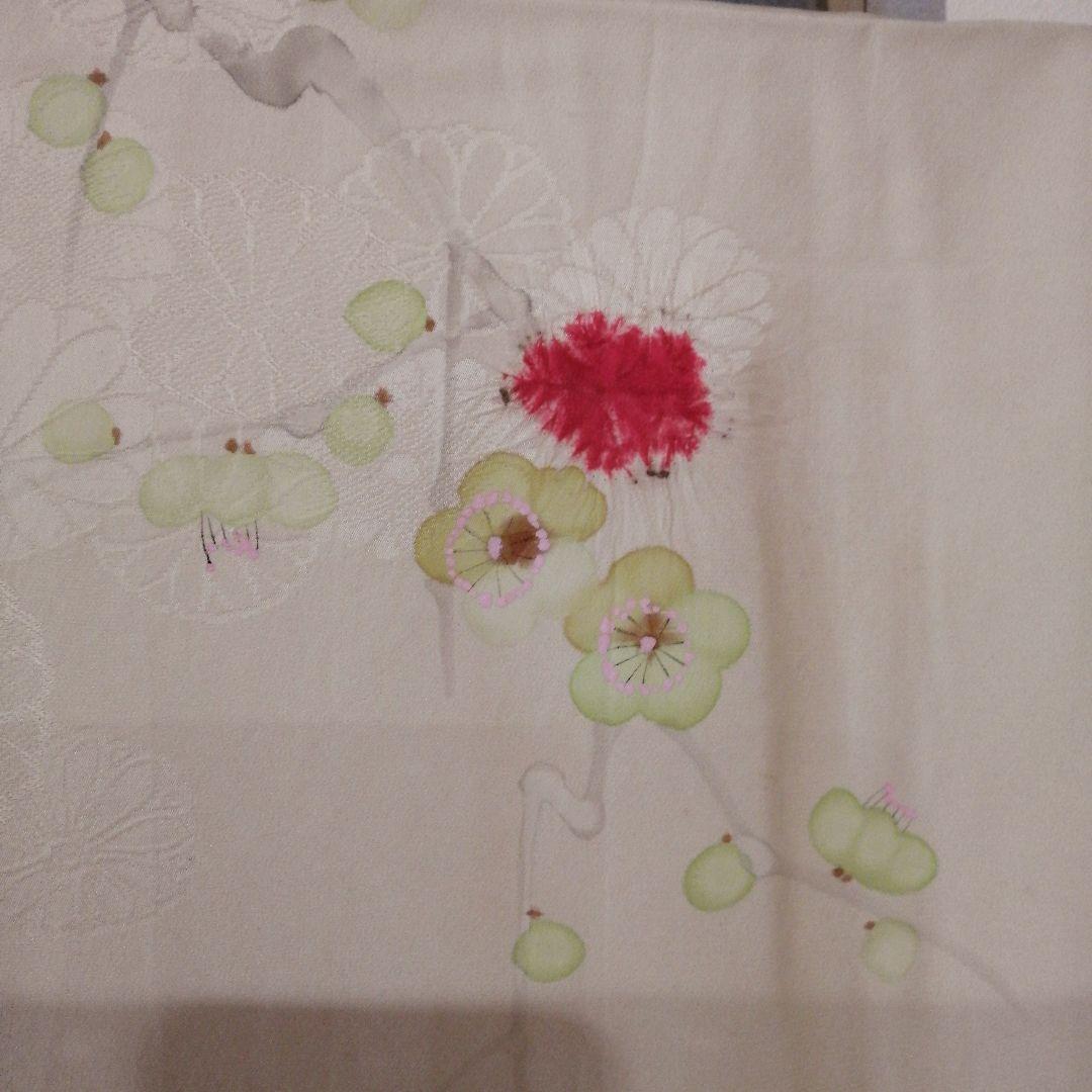 正絹合わせ広衿着物梅の花