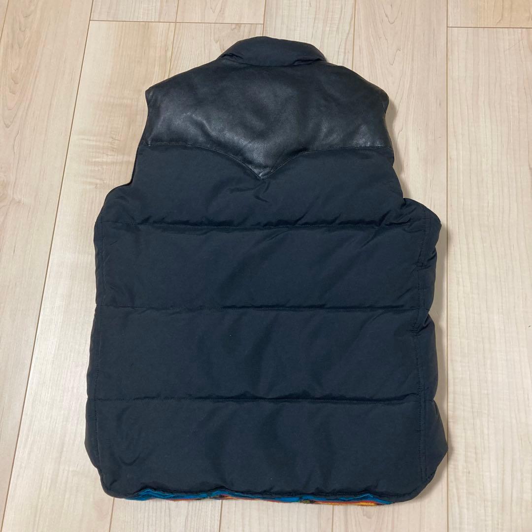 Beams ダウンベスト レザー