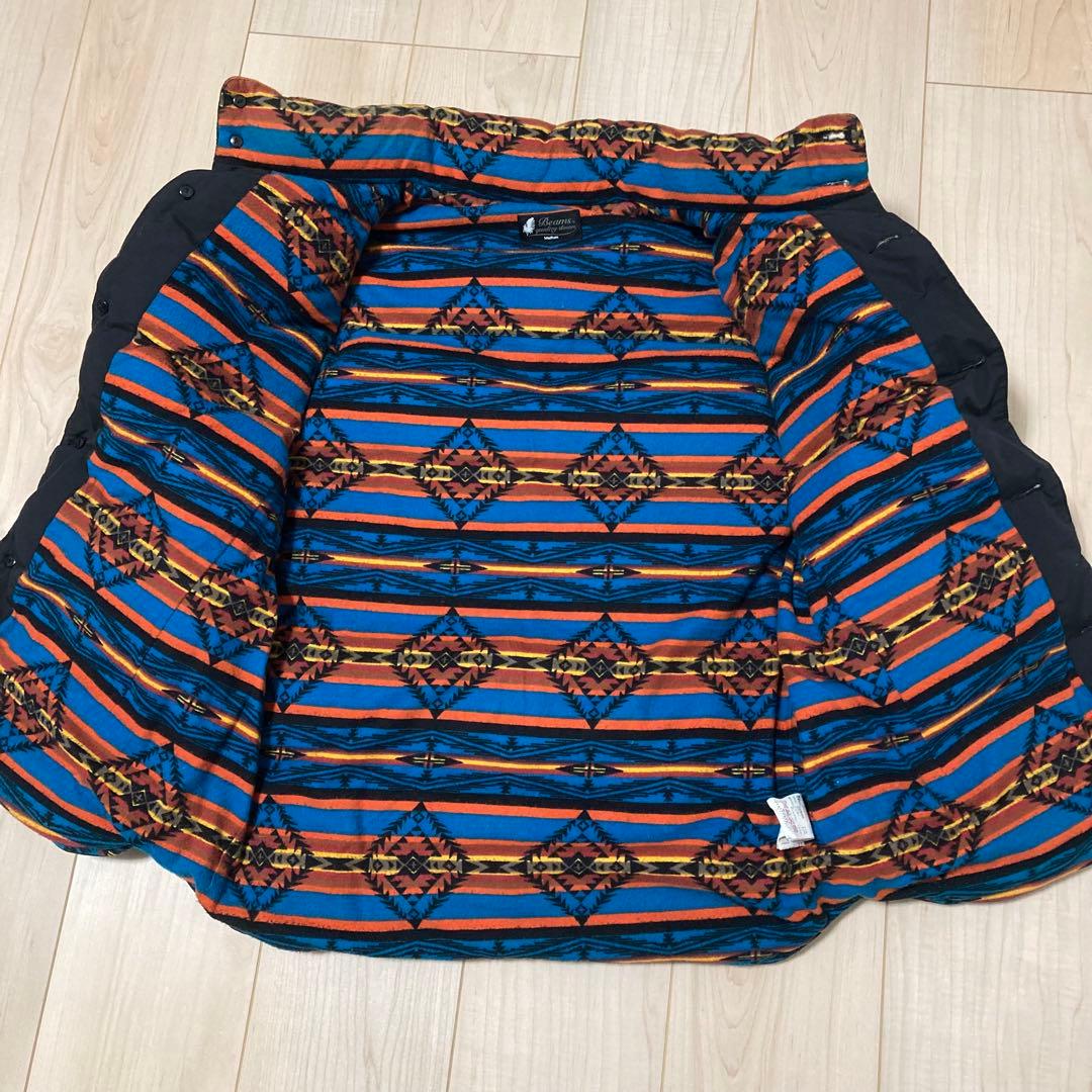 Beams ダウンベスト レザー