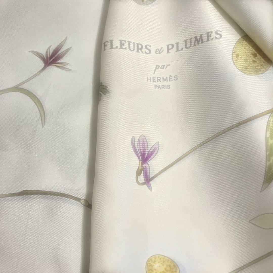 HERMÈS FLEURS et PLUMES スカーフ　　90