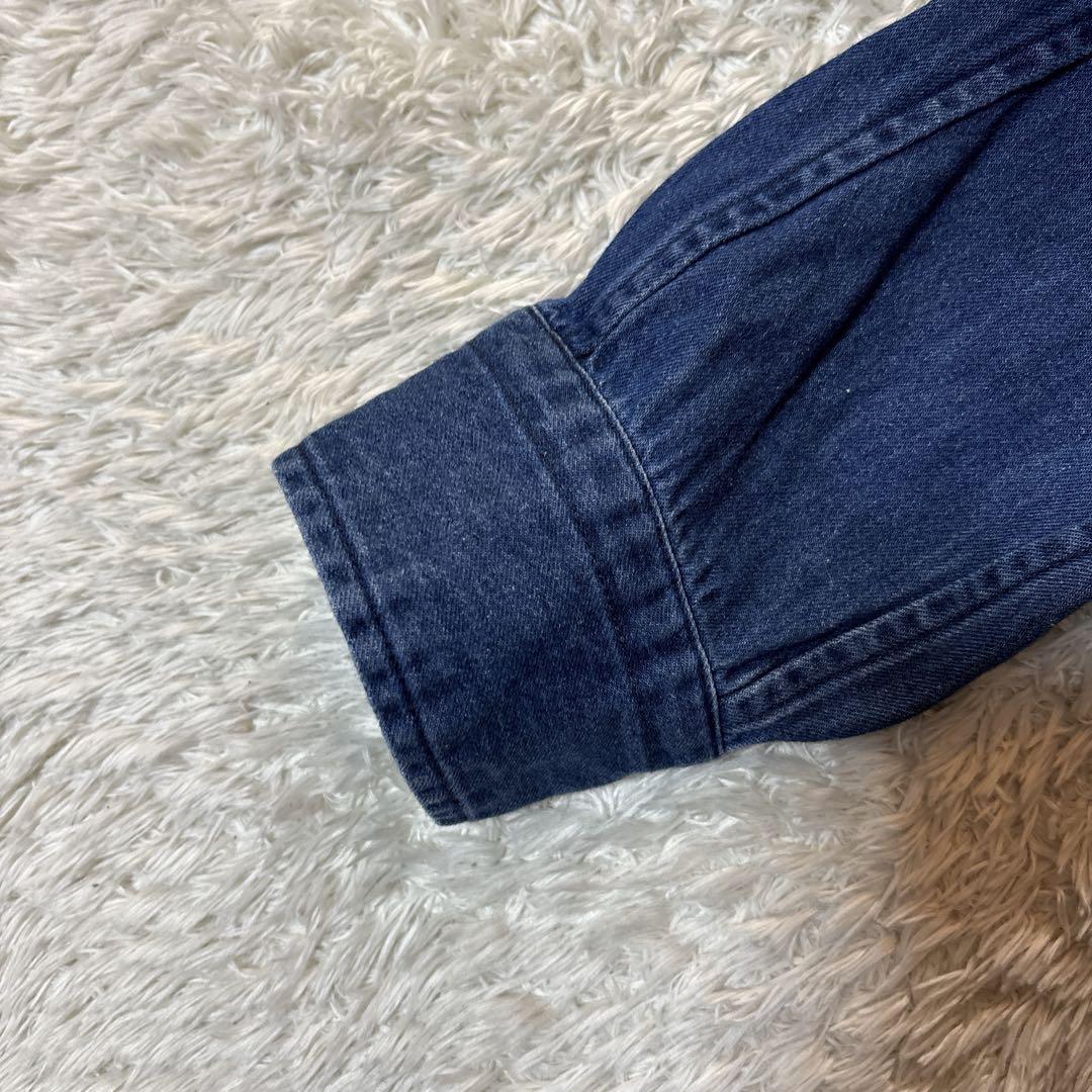 美品＊パールボタンデニムシャツ size38 BLANC basque ロゴ