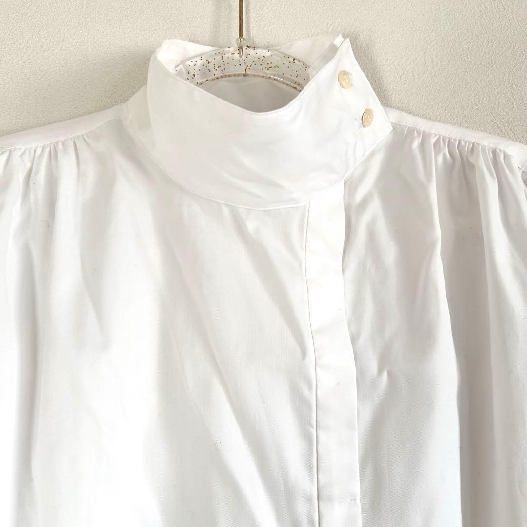 美品　パブリックトウキョウ ALBINIハイネックブラウス　白