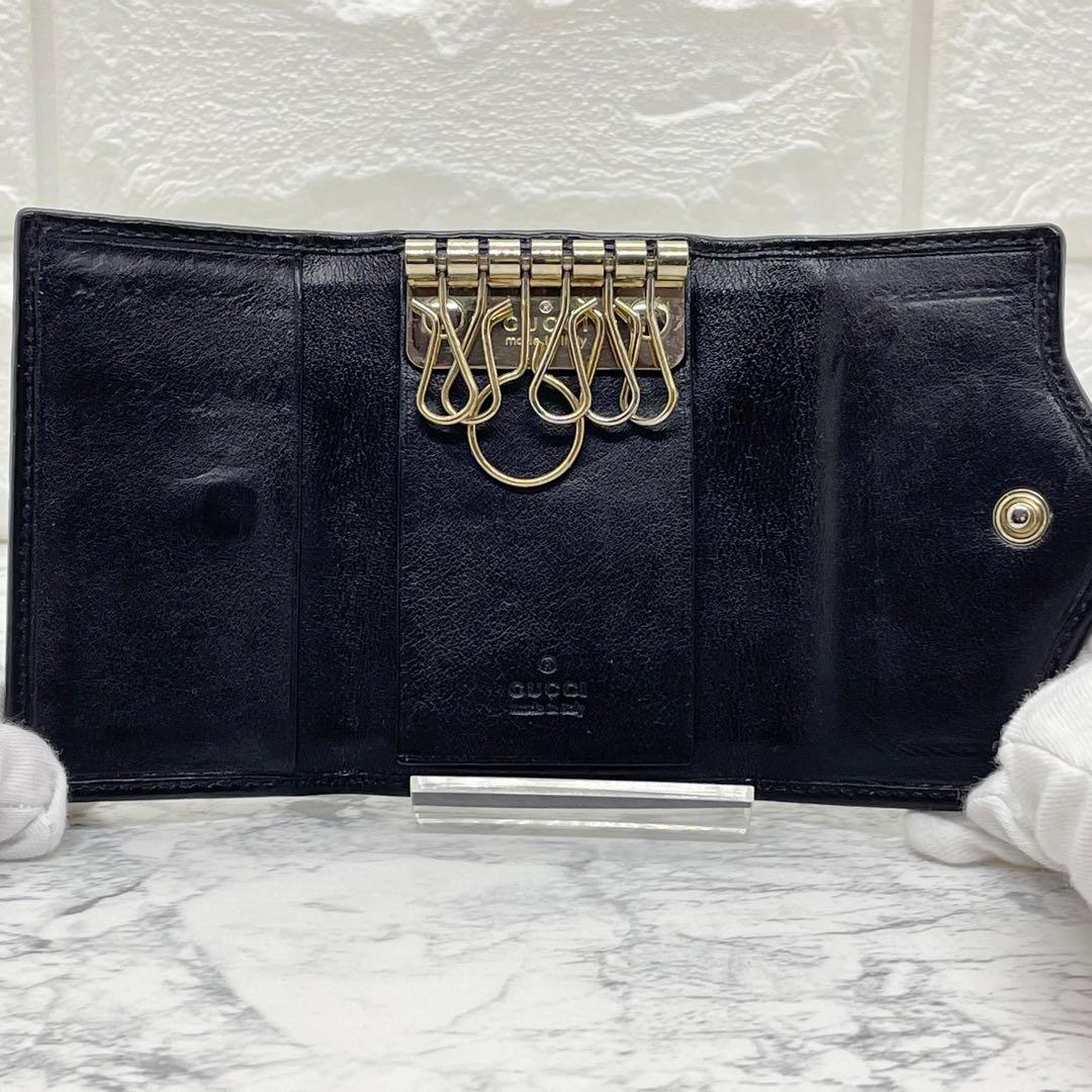 GUCCI グッチ GGゴールド金具 キャンバス キーケース ユニセックス