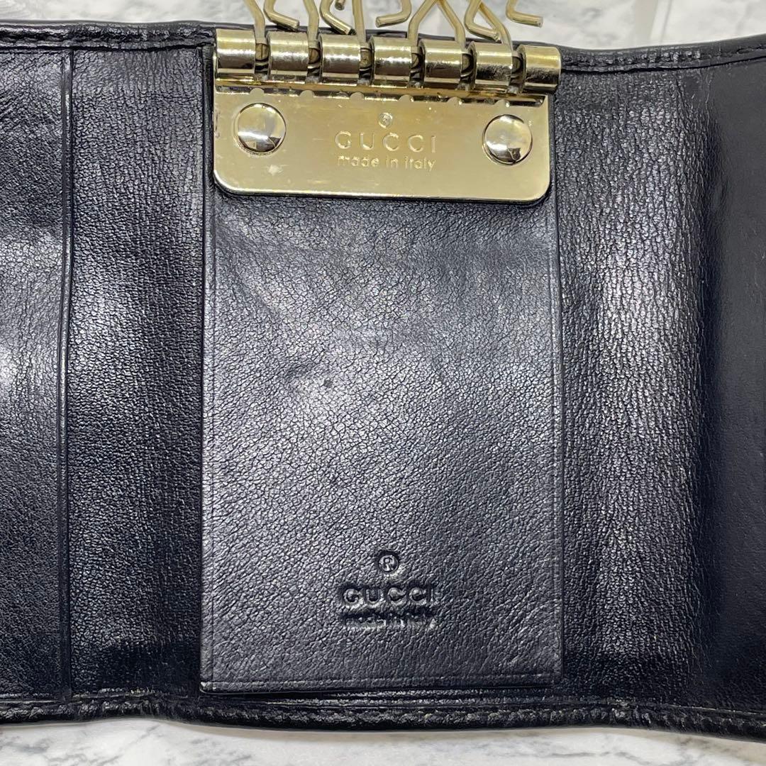 GUCCI グッチ GGゴールド金具 キャンバス キーケース ユニセックス