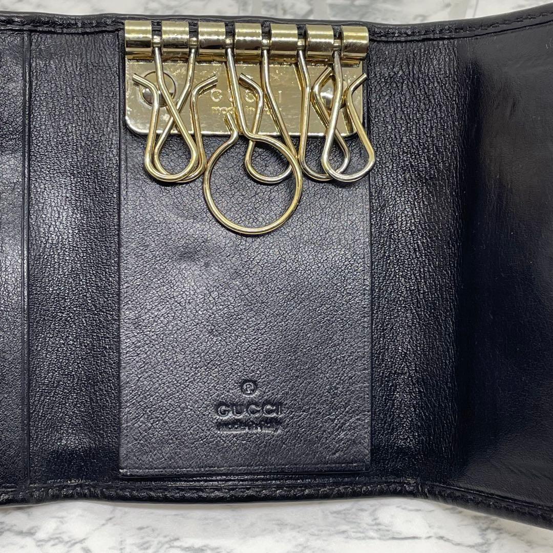 GUCCI グッチ GGゴールド金具 キャンバス キーケース ユニセックス