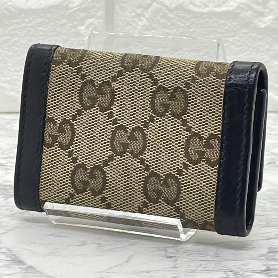 GUCCI グッチ GGゴールド金具 キャンバス キーケース ユニセックス