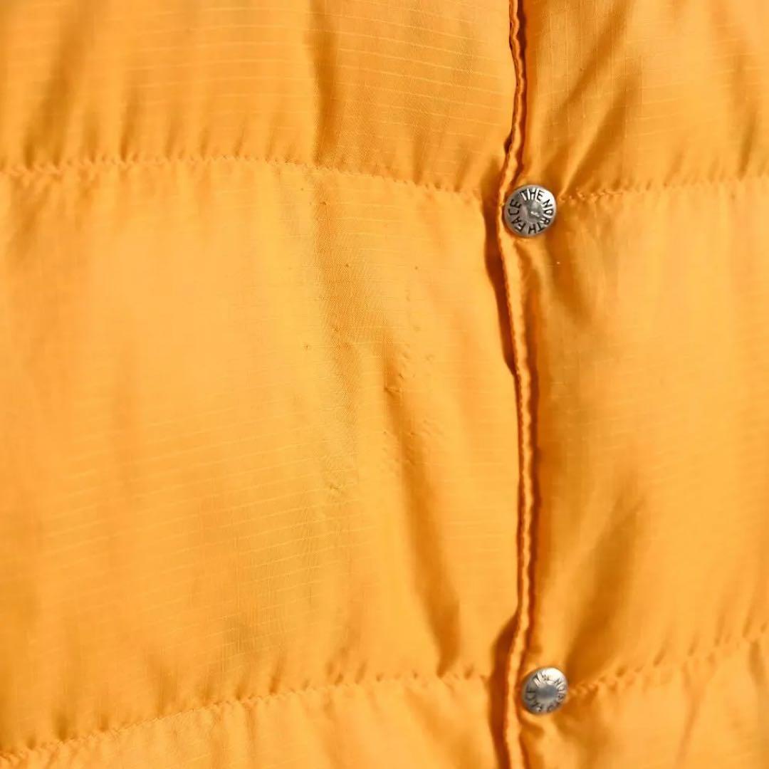70s north face 茶タグ ベスト イエロー 黄色 M
