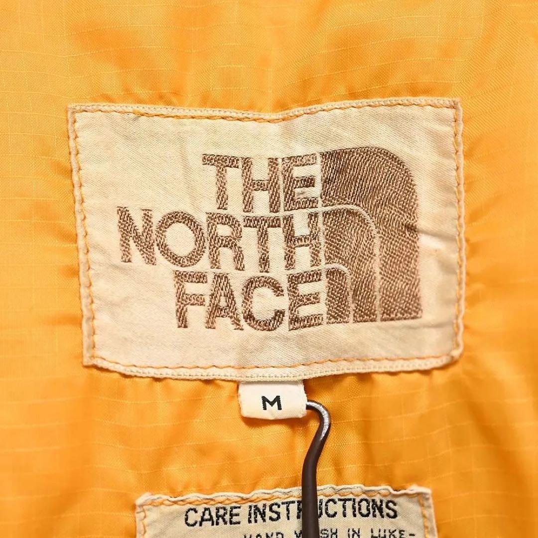 70s north face 茶タグ ベスト イエロー 黄色 M