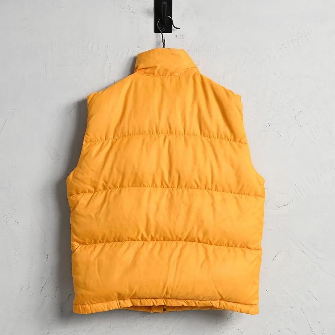 70s north face 茶タグ ベスト イエロー 黄色 M