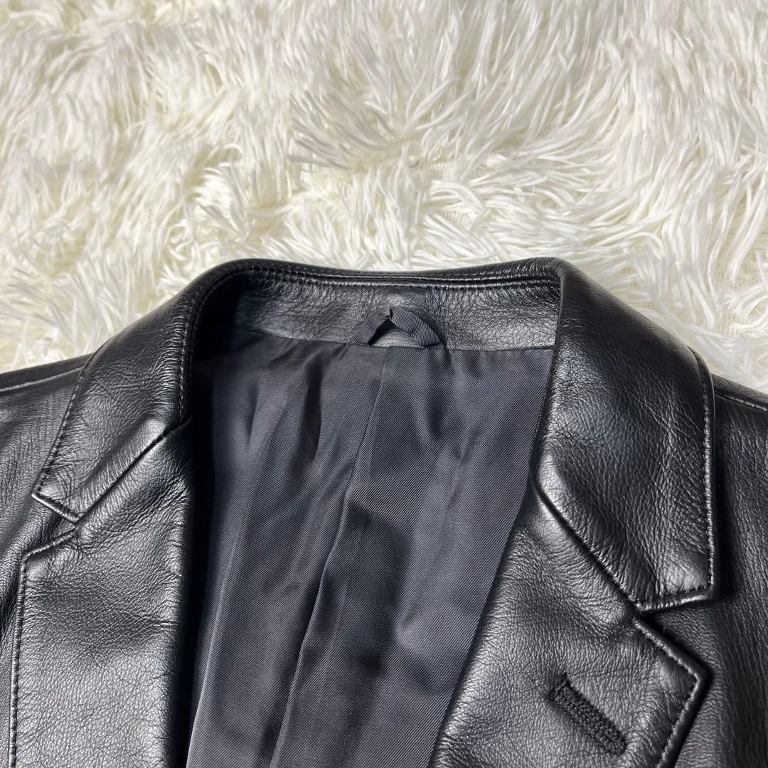 【美品】LOUNGE LIZARD レザー テーラードジャケット ホースレザー
