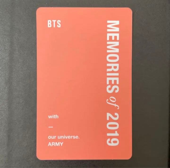 BTS トレカ メモリーズ memories JONGKOOK ジョングク 公式
