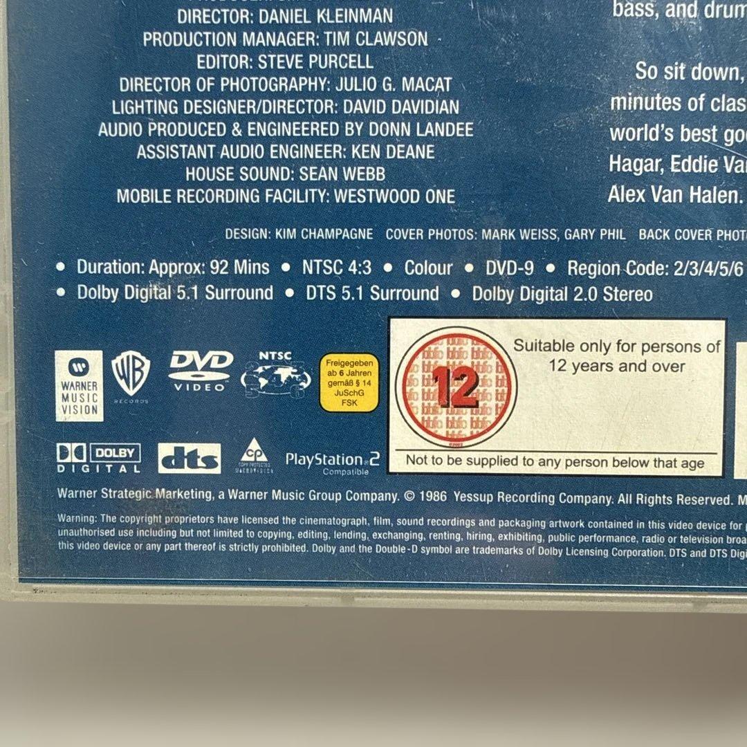 ミュージック VAN HALEN LIVE WITHOUT A NET DVD