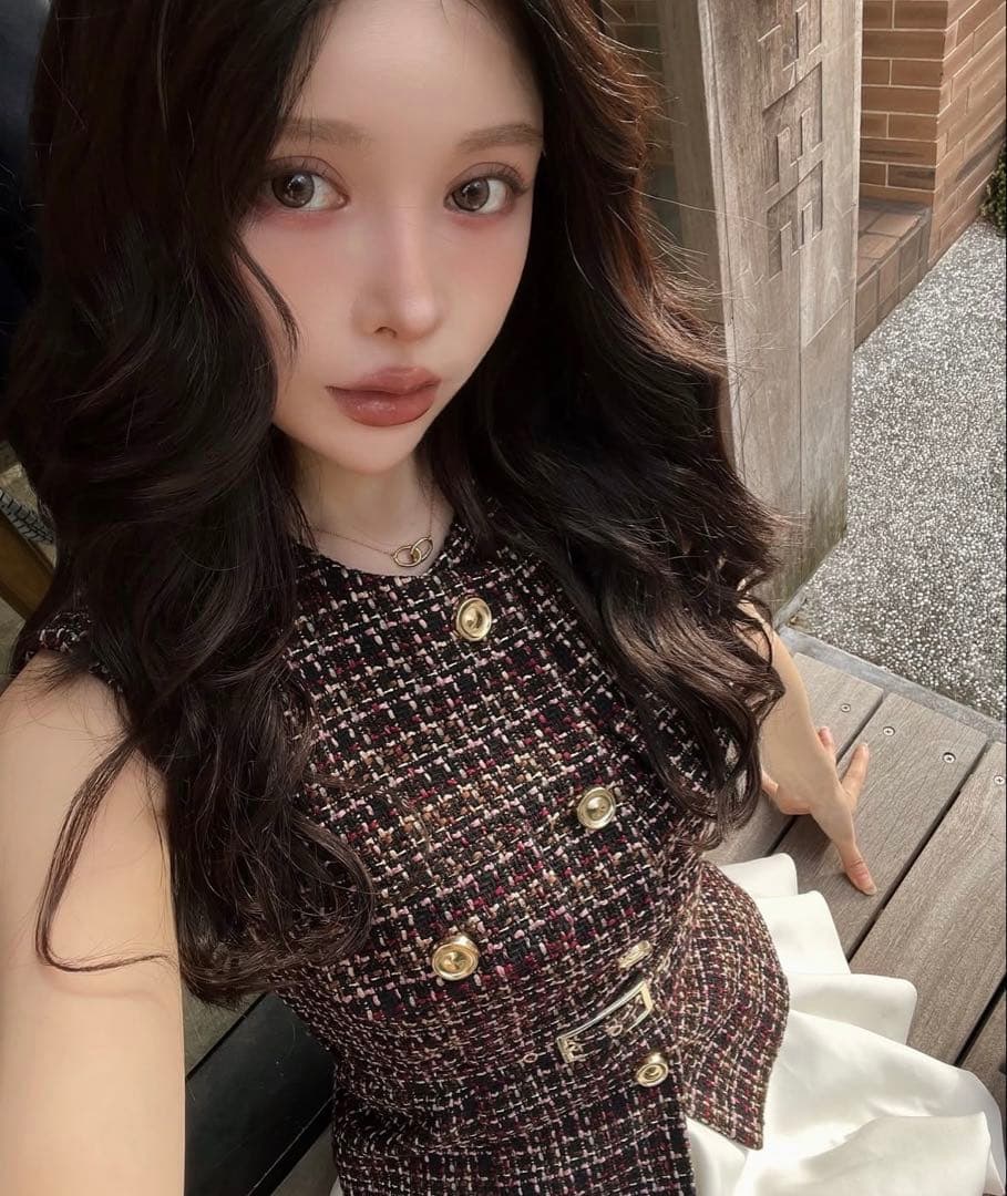 ZARA ベルト付きテクスチャーベスト　M