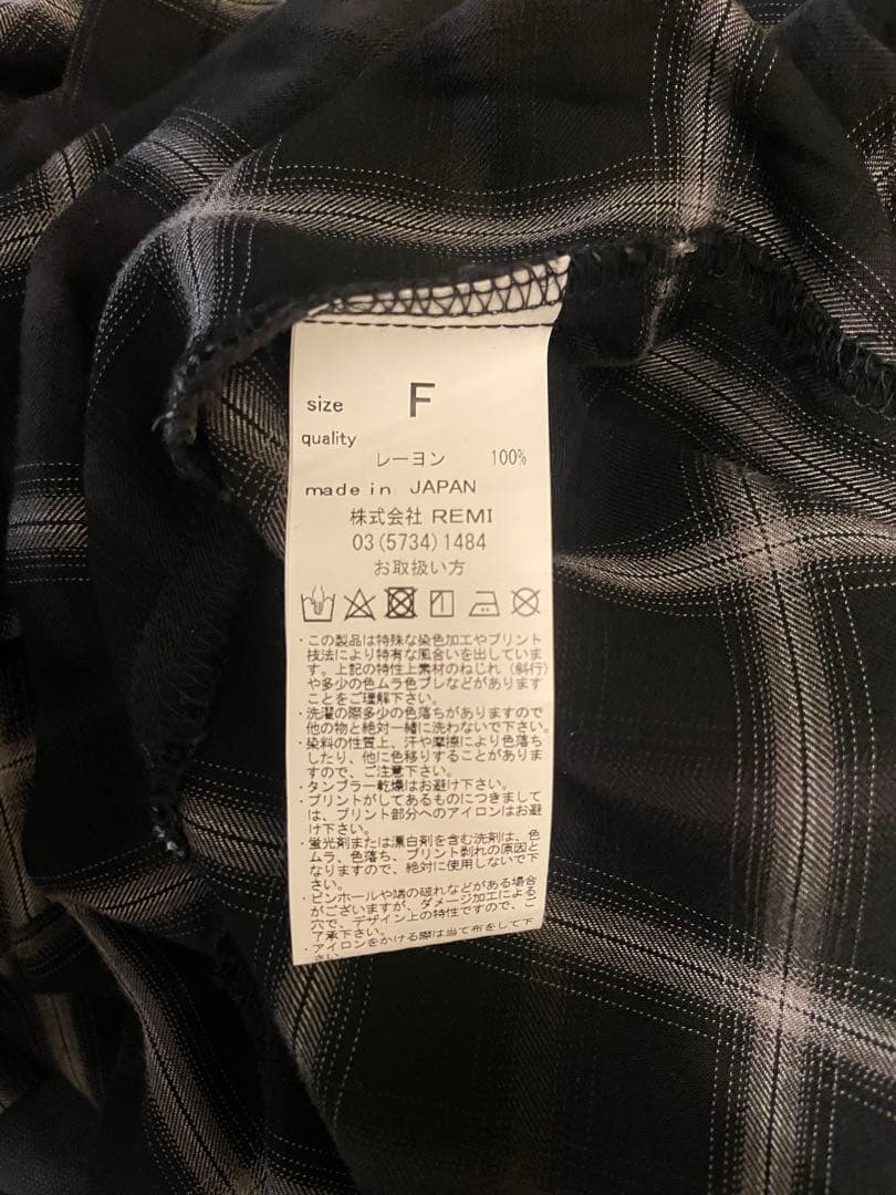 専用【REMI RELIEF】 CHECK SHIRT DRESS