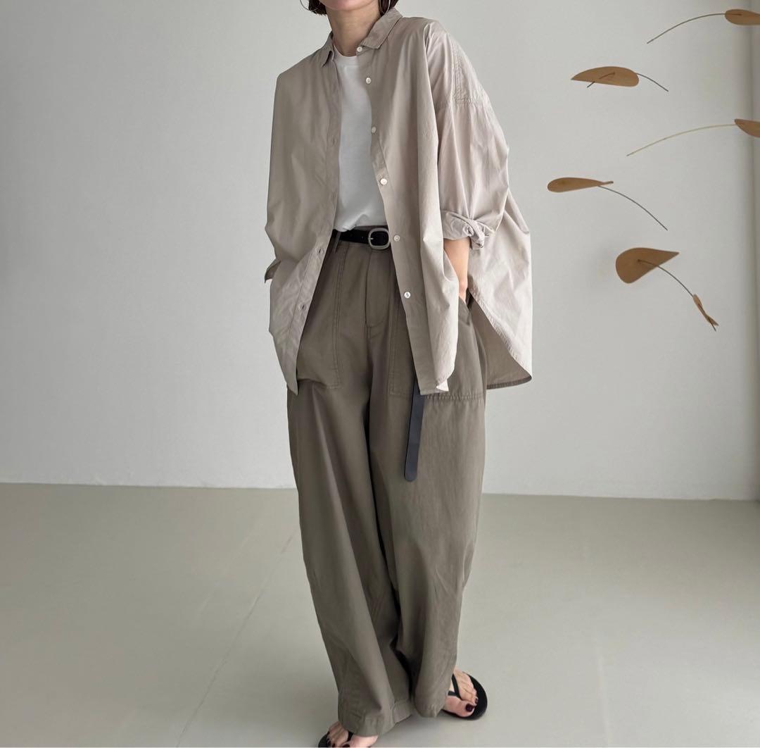 トップス organic cotton rough mellow shirt