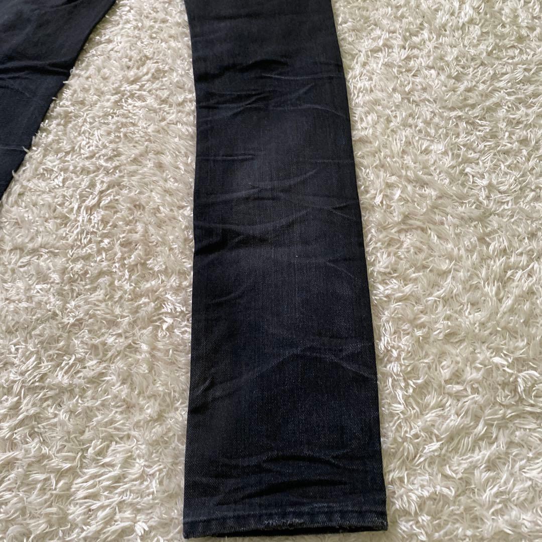 新品！00s Pledge プレッジ デニムパンツ　ダメージ加工　ブラック　46