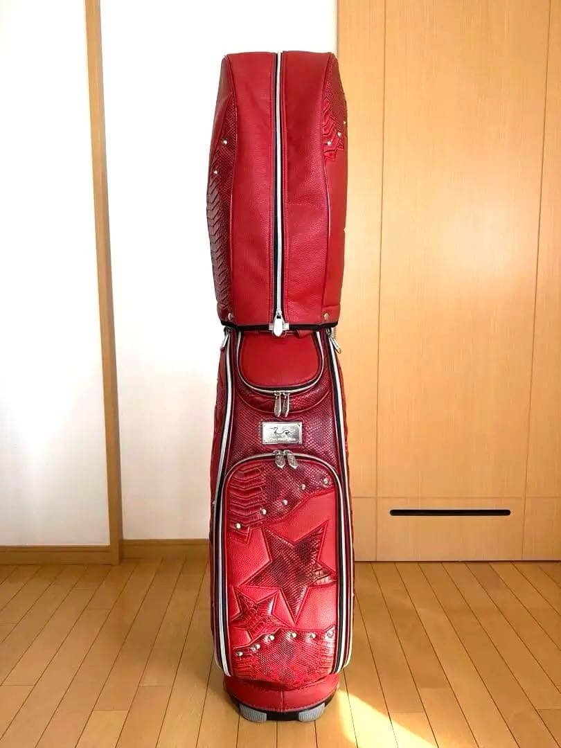 ✴︎美品✴︎ ダンスウィズドラゴン ゴルフバッグ クロコ型押し レッド