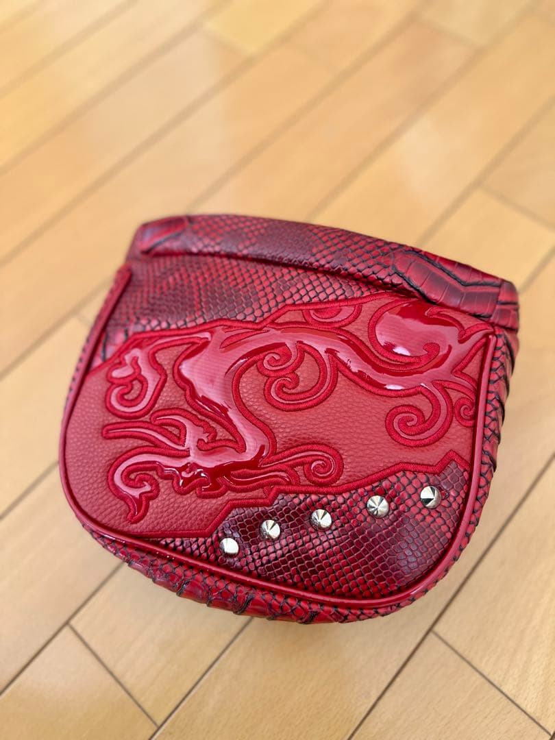 ✴︎美品✴︎ ダンスウィズドラゴン ゴルフバッグ クロコ型押し レッド