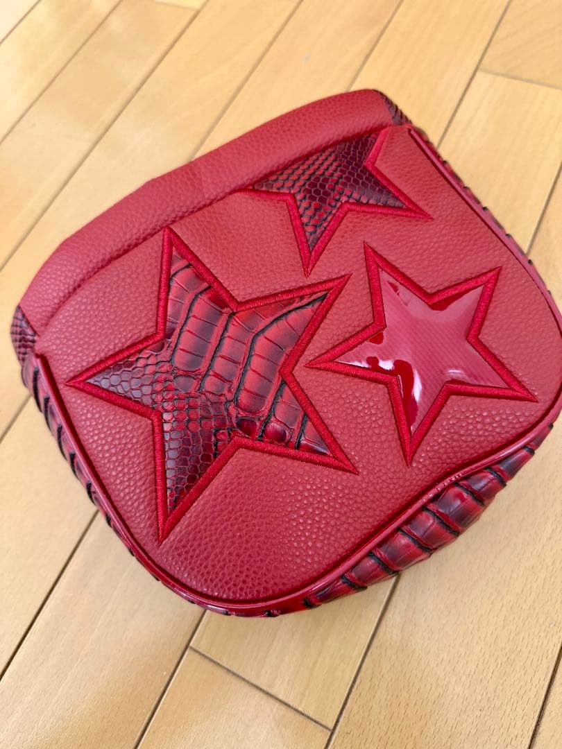 ✴︎美品✴︎ ダンスウィズドラゴン ゴルフバッグ クロコ型押し レッド