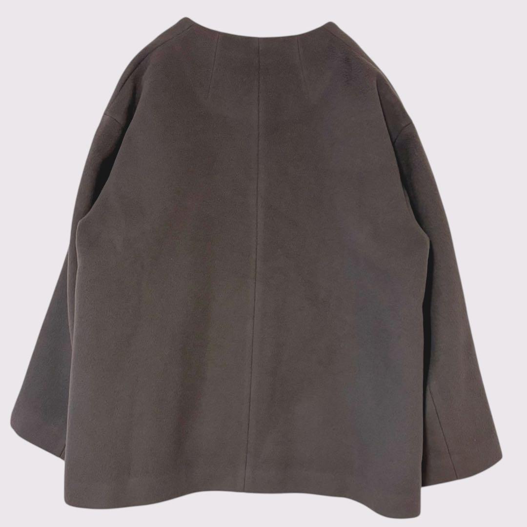 IENA イエナ MANTECO ショートコート 38 ノーカラーコート ウール